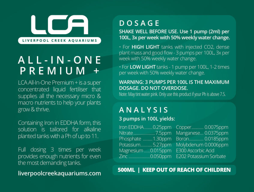 LCA All In One Premium 500ml – Williamstown Aquarium